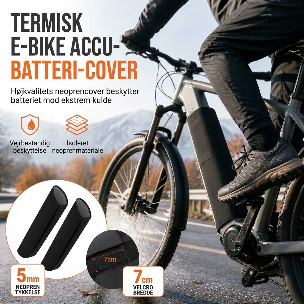Termisk battericover til elcykel i 5 mm neopren