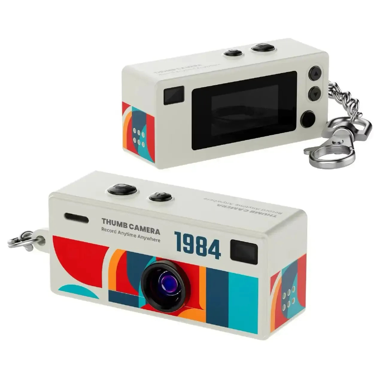 Retro mini kamera nøglering med 1080p HD optagelse