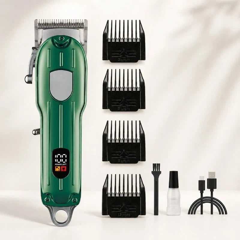 Professionel hårtrimmer med kulstofstålsklinger