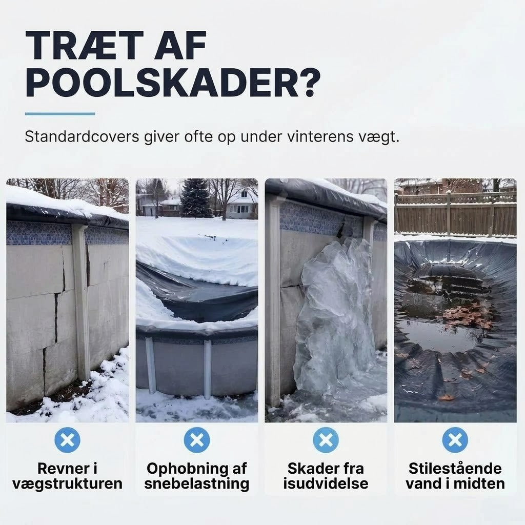 Rund oppustelig vinterpude til swimmingpools