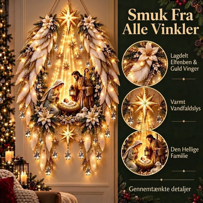 Lysende juledekoration med englevinger