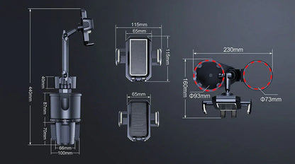 Kopholder og telefonholder 2-i-1