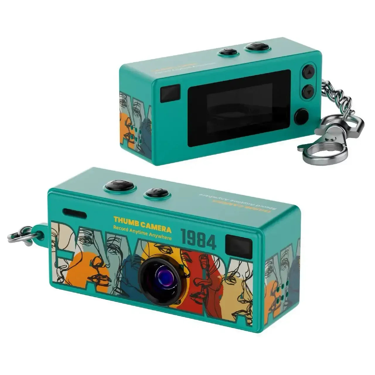 Retro mini kamera nøglering med 1080p HD optagelse